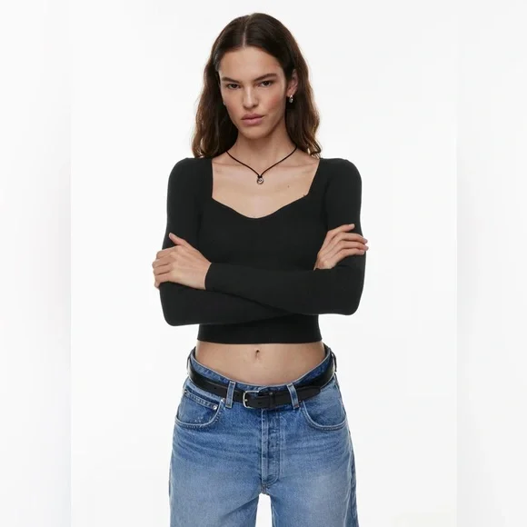 Aritzia Wilfred Tuscany Cropped Sweater - Picture 3 of 16